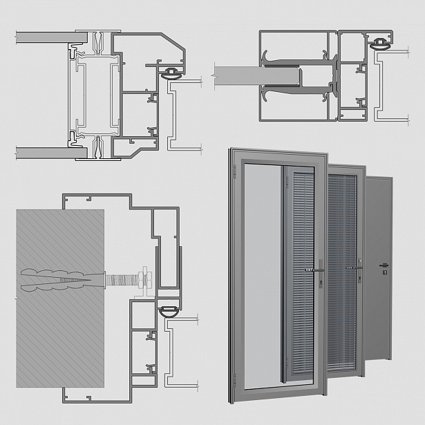 ДВЕРИ МЕЖКОМНАТНЫЕ  на основе профилей из алюминиевых сплавов ДВЕРИ МЕЖКОМНАТНЫЕ  на основе профилей из алюминиевых сплавов